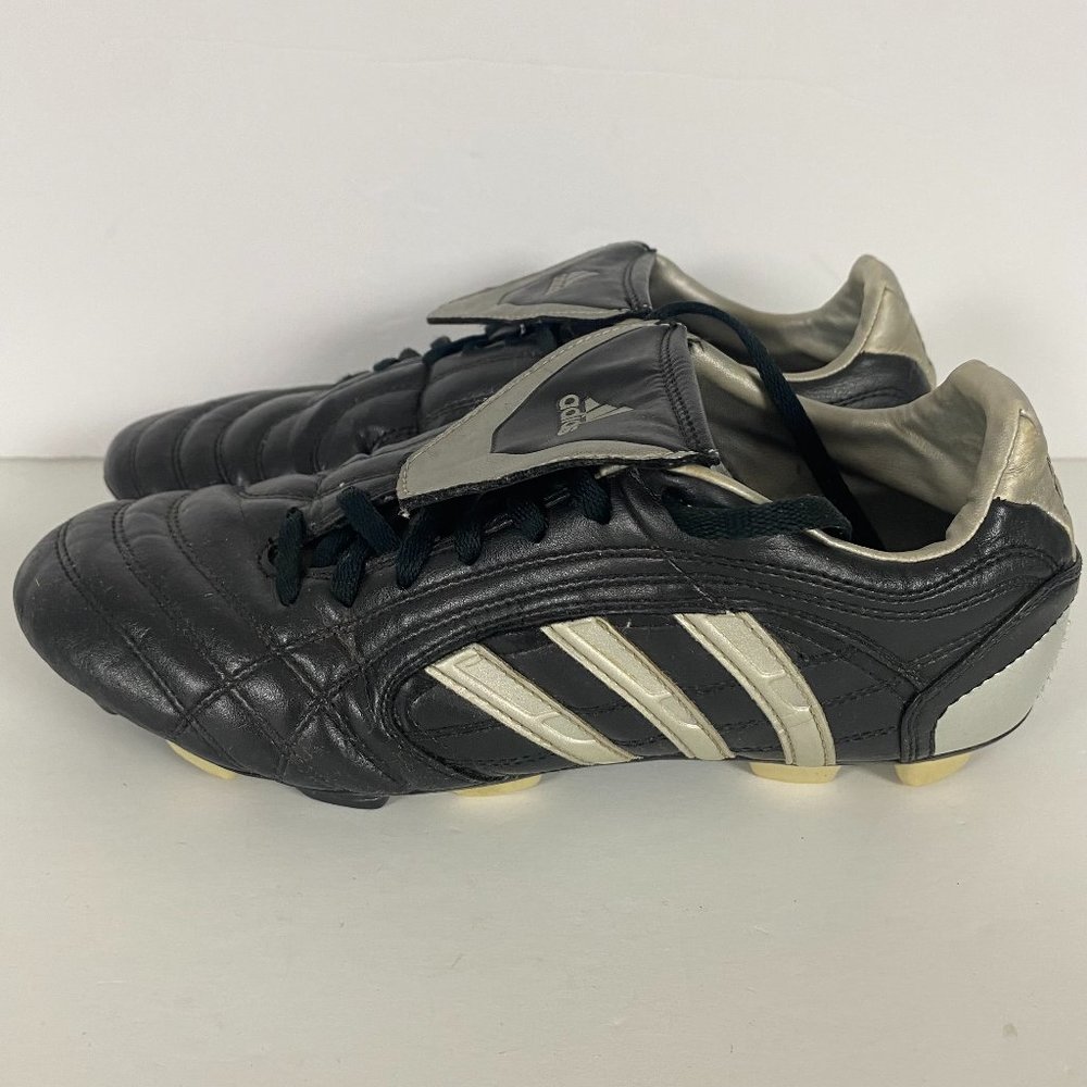 Adidas Traxion HG Hard Ground Soccer Cleats Mens Size 8 Black Silver 789002